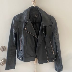 Black faux leather jacket